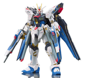 Strike Freedom Gundam model kit, white, blue, and gold mechanical robot for Bandai 2211988