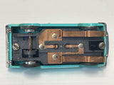 Aurora AFX -Thunder-jet 1964 Mustang convertible, turquoise, black stripes, red body  | 1371 | Aurora - AFX- Model Motoring