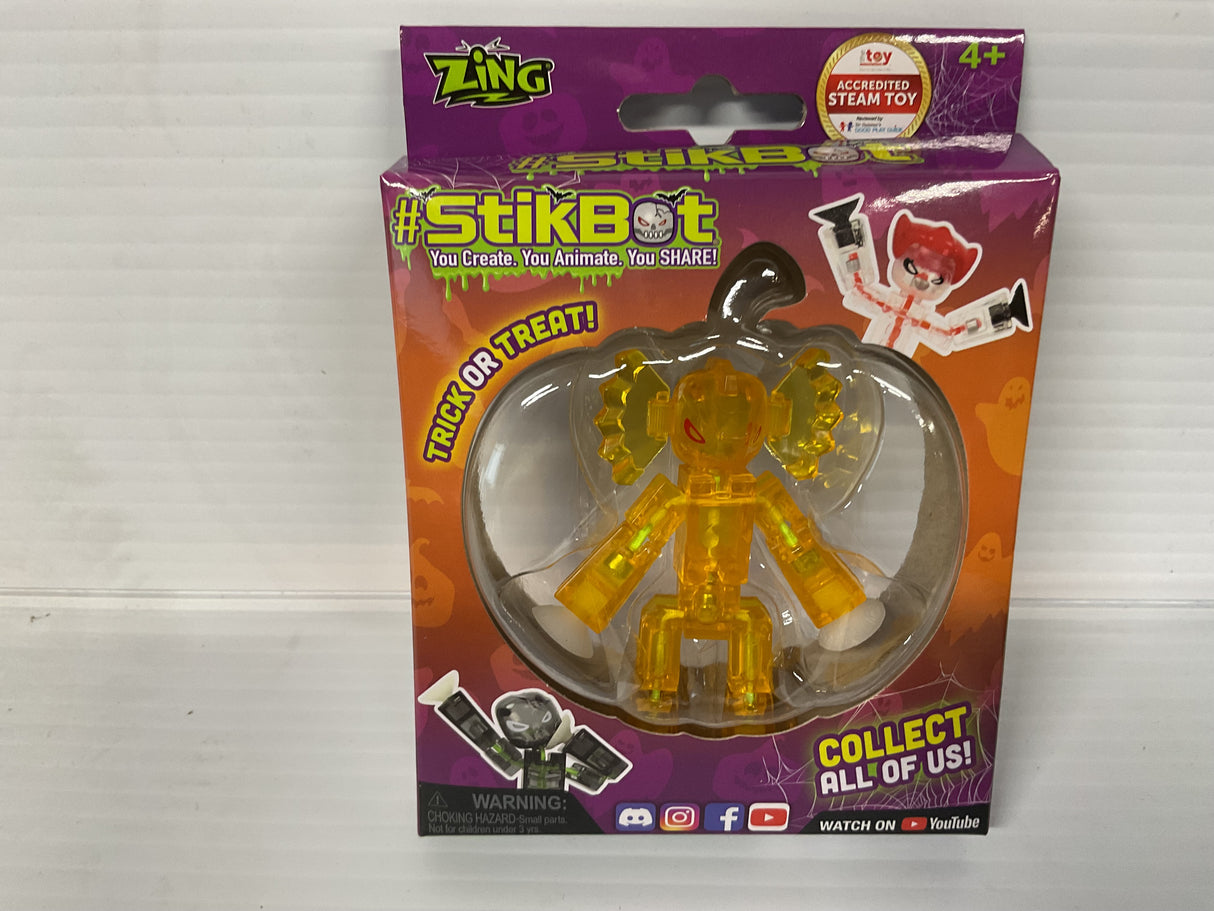 Stik Bot Singles Trick or Halloween Treat Yellow   | TST616HW | StikBot