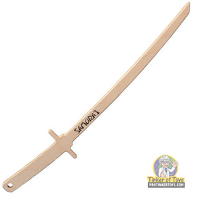 Wooden samurai katana sword for play for Magnum Rubber Band Guns 022SMR