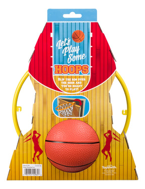 Basketball hoop toy set with ball and action figures for Toysmith 2799
