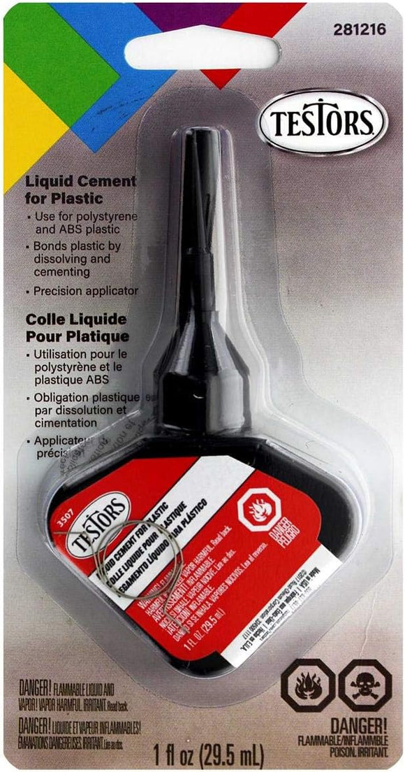 Liquid Cement for Plastic 1oz PrecisionTip, Black | TES281216 | Testors