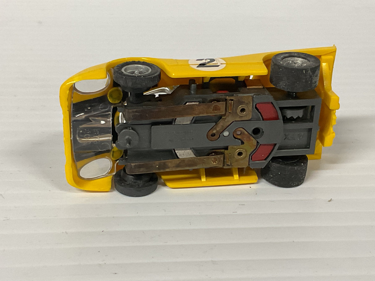 Aurora AFX magnatraction Lighted  Porsche 917 Yellow/Blue #2  | 1973 | Aurora - AFX