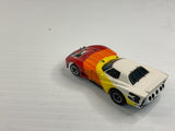 Aurora AFX Blazin Brakes Corvette GT White/Yellow/Orange/Red #3  | 1011 | Aurora - AFX