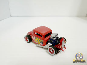 Red 1932 Ford hot rod slot car with custom details for Extreme 3D Customs