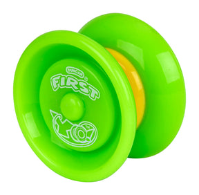 Green yo-yo toy with white logo, shown with a second green yo-yo for Duncan 3619XP