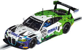 BMW M4 GT3 race car model, green and white livery, on a track for Carrera 20031011