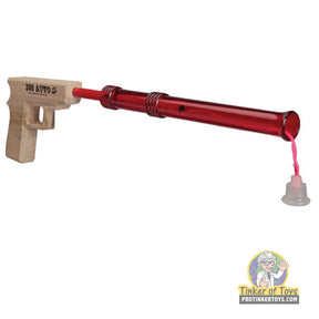 Wooden toy gun with red rubber band launcher for play for Magnum Rubber Band Guns GL2380APOP