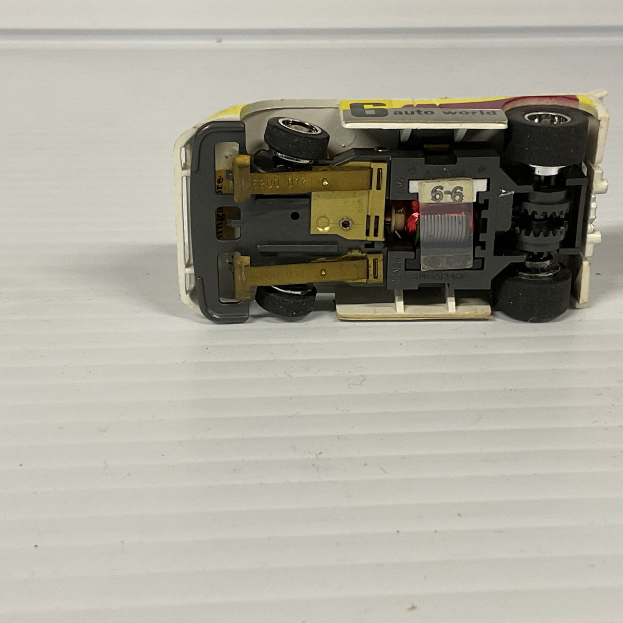 Aurora AFX Ultra 5 Porsche 510K "Can Am' white/blue/yellow/red  #6  | 1786 | Aurora - AFX