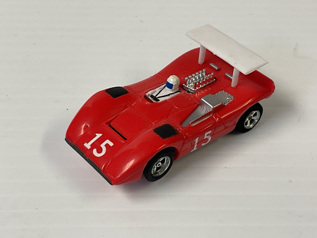 Aurora AFX non-magnatraction  it’s a Ferrari Can-Am 612 red with white wing | 1751 | Aurora - AFX