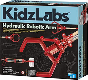 Red hydraulic robotic arm toy kit box with instructions for Toysmith 4106WM