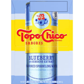 Blueberry and hibiscus flavored sparkling water in a can for Coca-Cola 412570