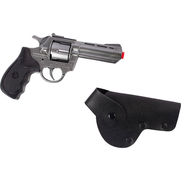 Police 357 Magnum 8-Shot Toy Cap Gun - Chrome Finish | 433/0 | Gonher