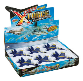 Die-cast jet toy set featuring multiple F-18 Blue Angel jets in a box for Toysmith 4861