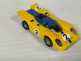 Aurora AFX magnatraction Lighted  Porsche 917 Yellow/Blue #2  | 1973 | Aurora - AFX