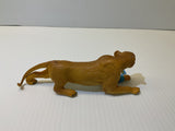 Brown toy lioness figurine in a low, resting pose for Mamejo MAJ55053