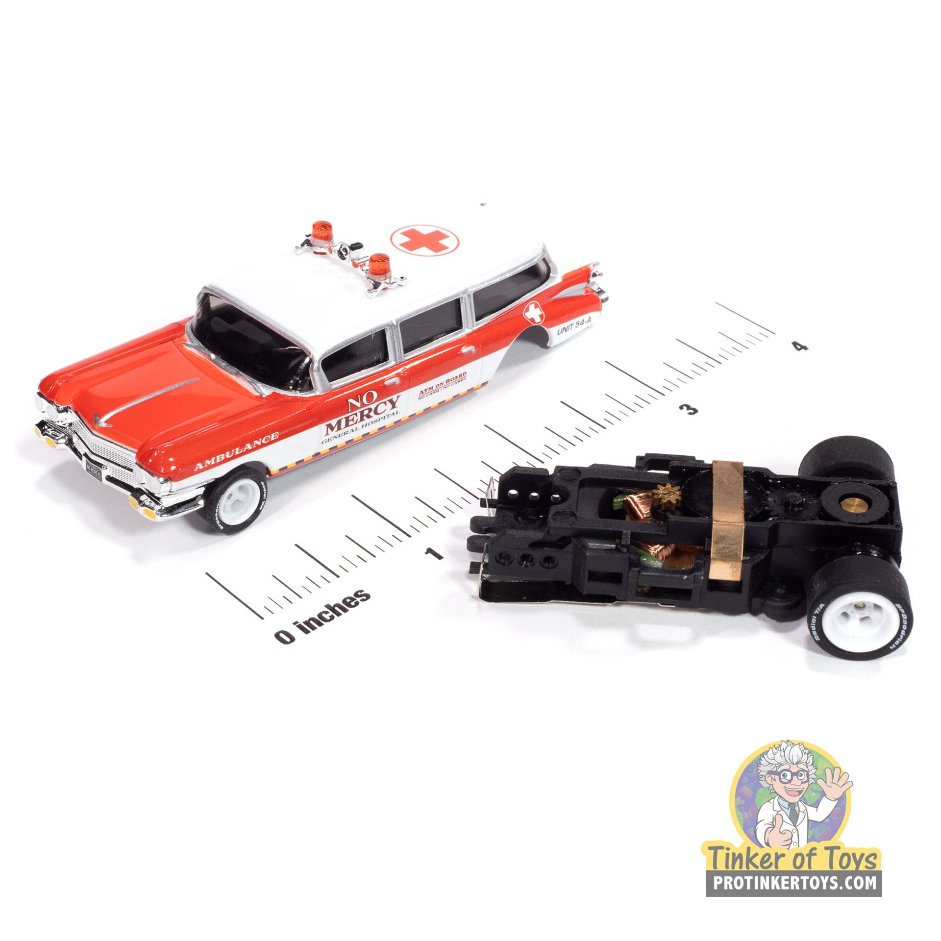 4Gear 1959 Cadillac Ambulance (Red & White) 4A | SC414 | Auto