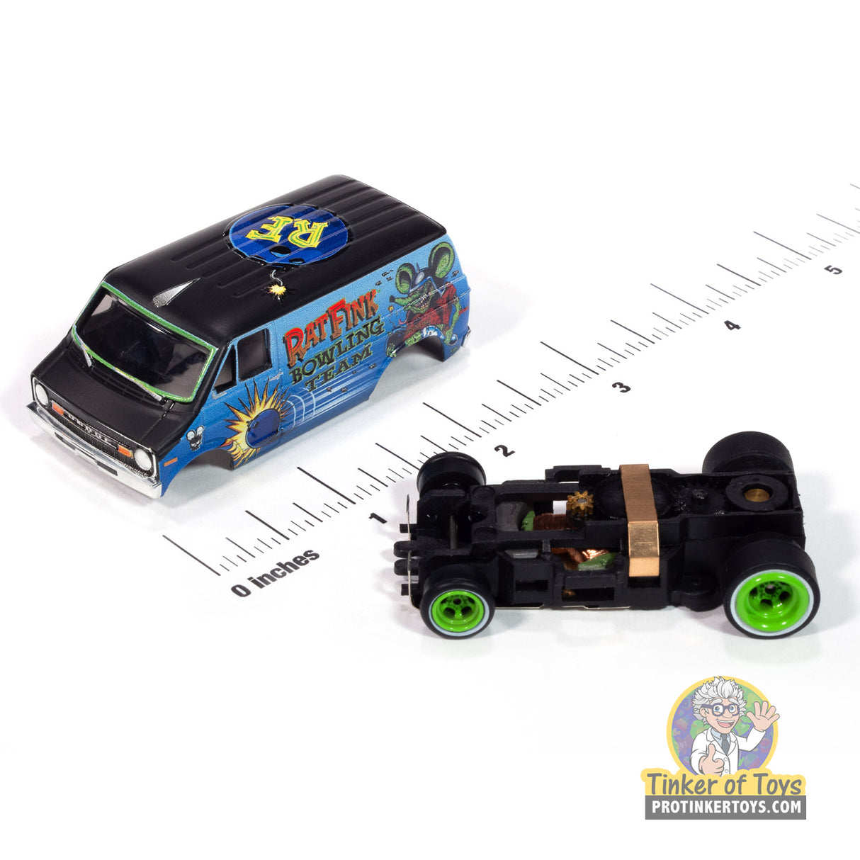 4Gear 1977 Dodge Van Rat Fink (Flat Black & Blue) 3B | SC418 | Auto World
