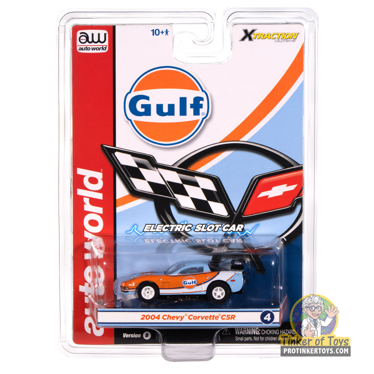 Xtraction 2004 Chevy Corvette C5R Gulf (Orange & Blue) 4B | SC418 | Auto World