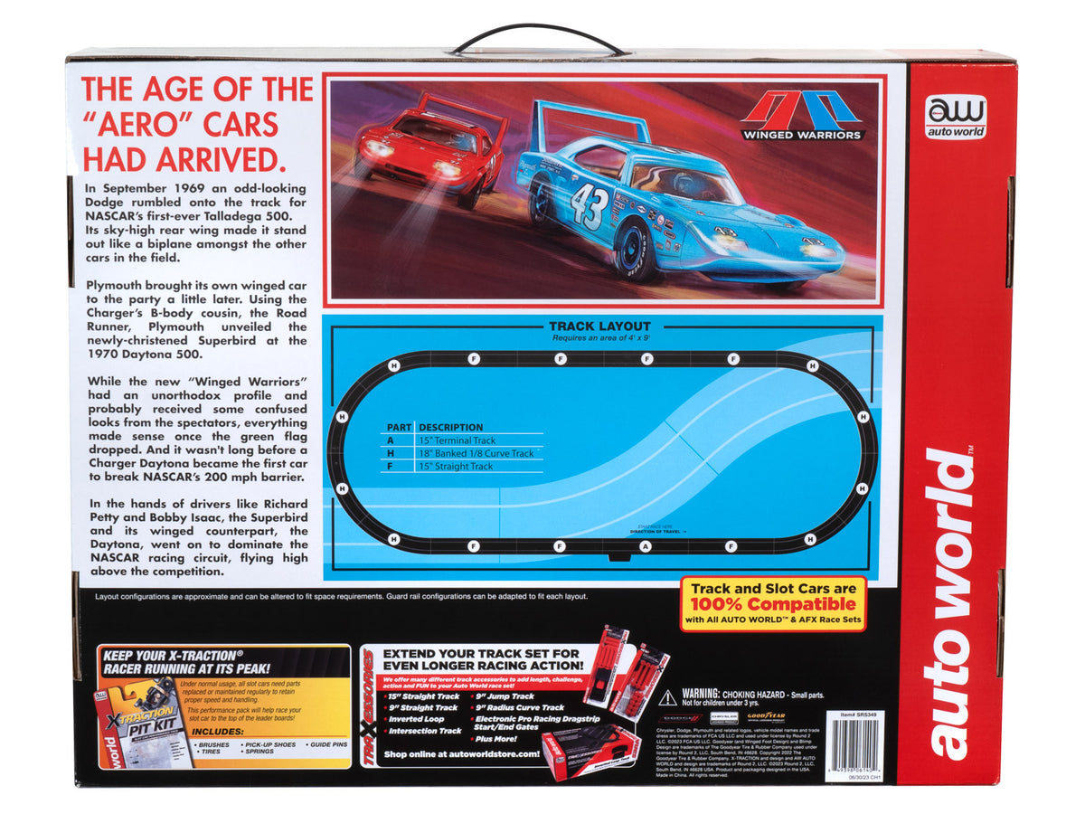 Auto World Racing Signs Winged Warrior 16' Slot Race Set | SRS349 | Auto World – ProTinkerToys.com