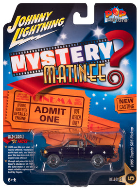 Toy car mystery set featuring a 1985 Toyota SR5 pickup for Johnny Lightning JLSP374