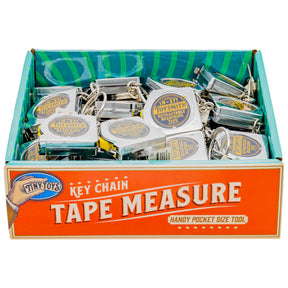 Small retractable tape measures in a display box for toy Smith 5522