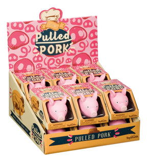 Toy set featuring pink pig toys in a cardboard box for Toysmith 5775