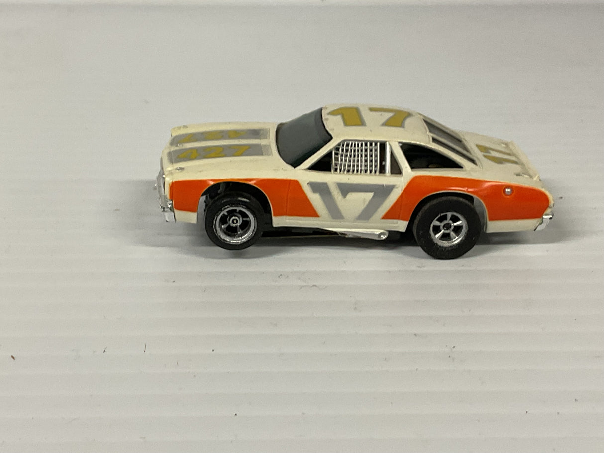 Aurora AFX magnatraction lighted Chevelle Stocker white/orange #17  | 1929 | Aurora - AFX
