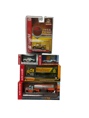 Five pack of die-cast model cars: 1956 Ford, 1955 Chevy, 2005 Ford GT, and truck models for Bryans Bargains Bargain 2