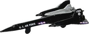 Black SR-71 Blackbird model with attached drone for HotWings 14108