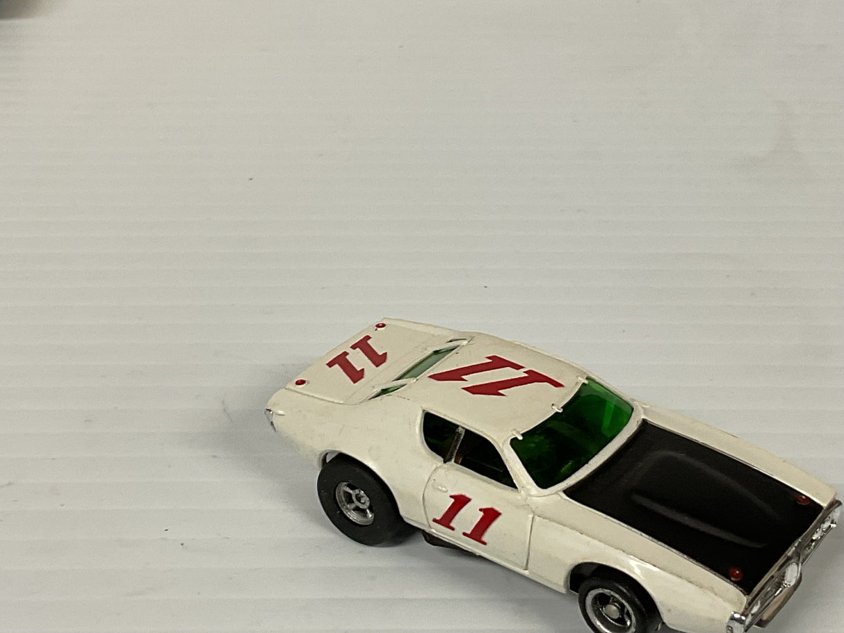 Aurora AFX magnatraction Dodge Charger Stock Car White/Blue  | 1910 | Aurora - AFX