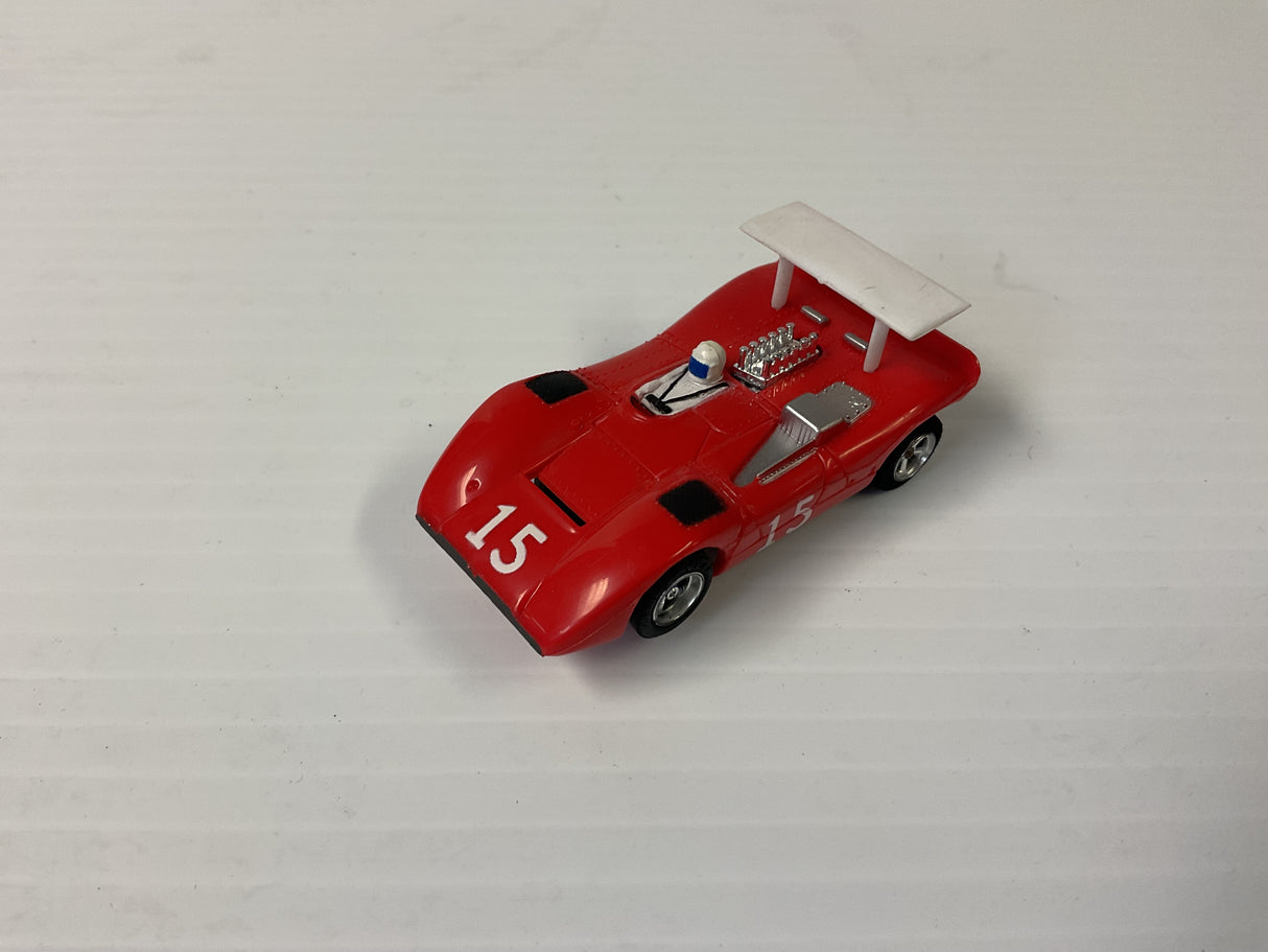 Aurora AFX non-magnatraction  it’s a Ferrari Can-Am 612 red with white wing | 1751 | Aurora - AFX