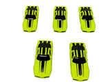 Corvette fluorescent, yellow, black stripes bodies (5) | H7003 | Tyco