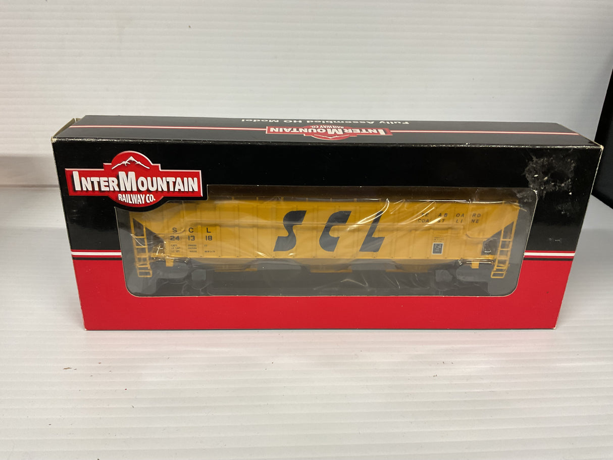 InteMountain Railway Rib-Sided Hopper Yellow  | 46380-13 | InterMountain railway.co