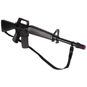 Black assault rifle replica with carrying strap for Gonher 1118/6