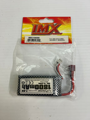 LiPo battery pack for RC use, 7.4V, 1800mAh, with charging connector for IMEX IMX19699