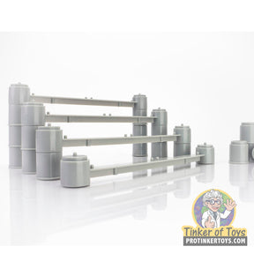 Modular bridge support set with four horizontal rails and vertical posts for AFX/Racemasters 70618