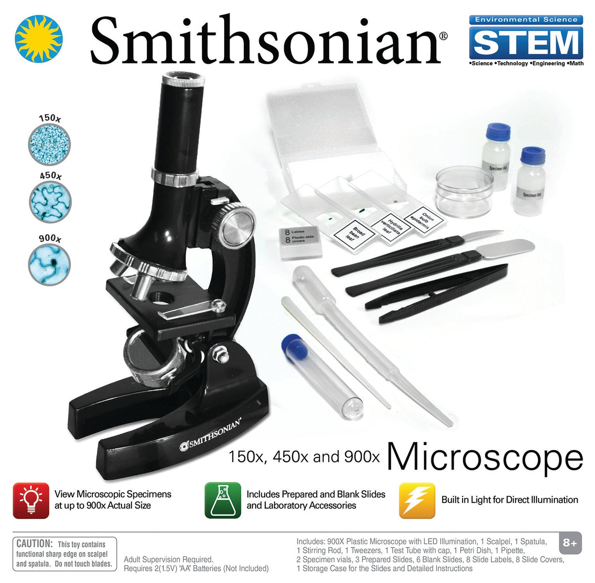 Smith Microscope Smithsonian Microscope Kit | 7407 | Toysmith – ProTinkerToys.com