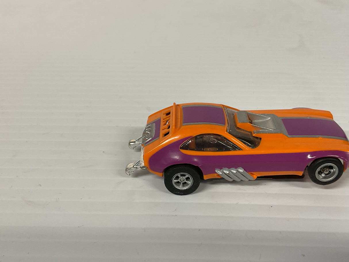 Aurora AFX non-magnatraction Pinto Funny Car Lime Orange/Purple | 1761 | Aurora - AFX