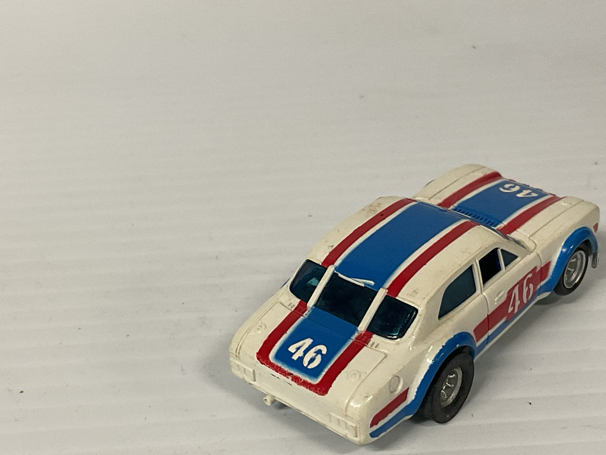 Aurora AFX magnatraction Ford Escort White/Red/Blue (#46 in Red)  | 1951 | Aurora - AFX