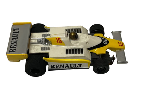 Renault F1 elf race car toy, yellow and white, with number 15 for Tyco B9999