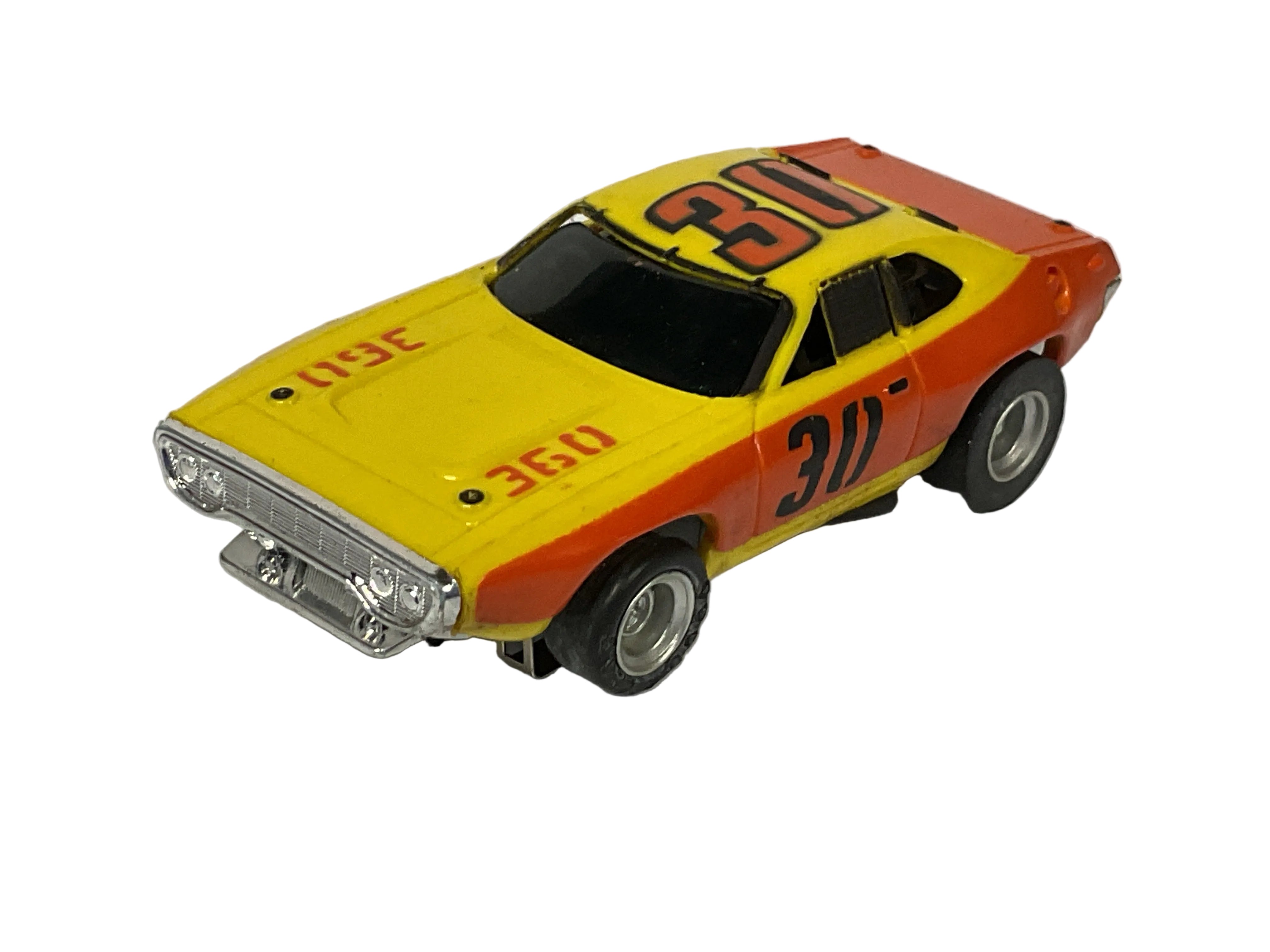 Aurora AFXPlymouth Road Runner Stock Car # 30 Orange/yellow Brown
