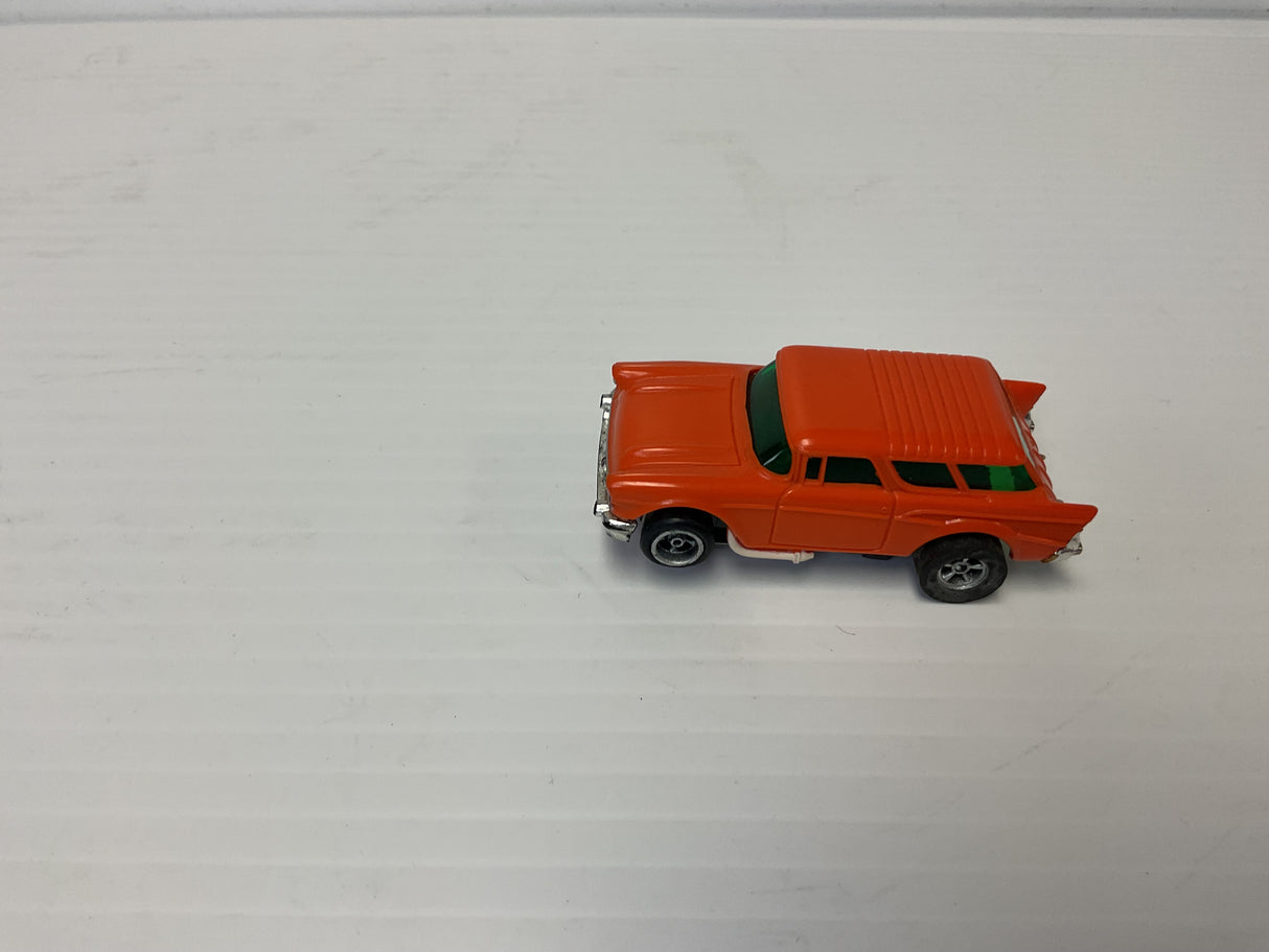 Aurora AFX magnatraction 1957 Chevy nomad l orange  white pipes, | 1903 | Aurora - AFX