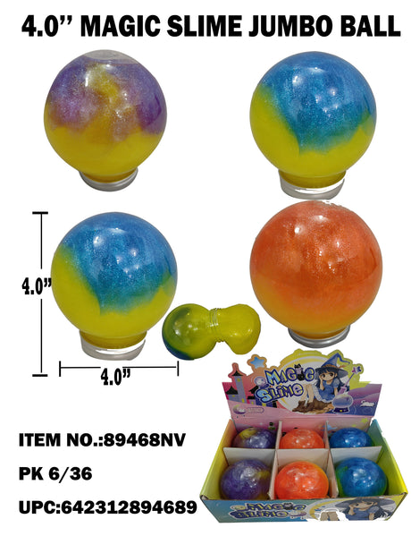 4" Magic Two-Tone Color Slime in Ball | 89468 | Best Value Products