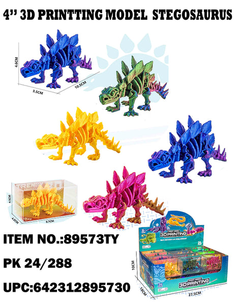 4" 3D Printing Stegosaurus | 89573 | Best Value Products