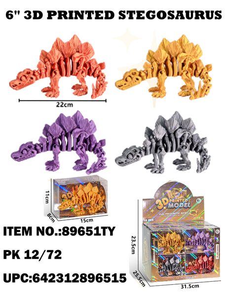 6" 3D Printed Stegosaurus | 89651 | Best Value Products