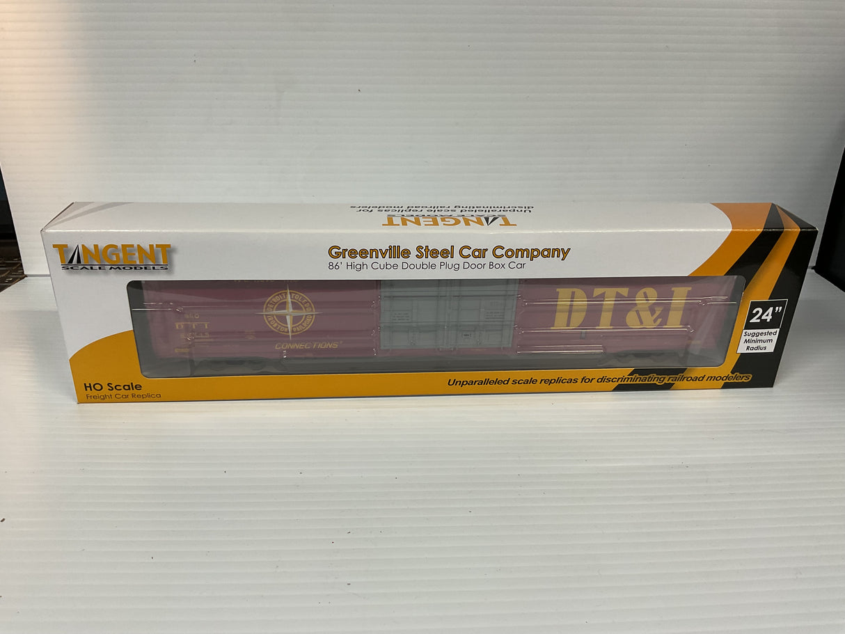 Tangent 86' High Cube Double Plug Door Box Car DT&I | 25046-10 | Tangent Scale Model
