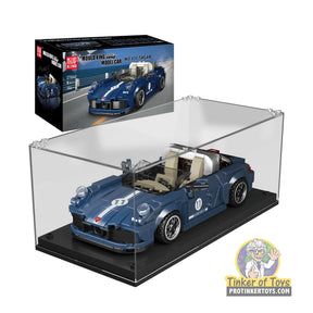 Blue 911 Targa car building set displayed in its box for Mould King MDK27040