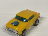 Aurora AFX non-magnatraction 1955 Bel Air Yellow White pipes   | 1777 | Aurora - AFX