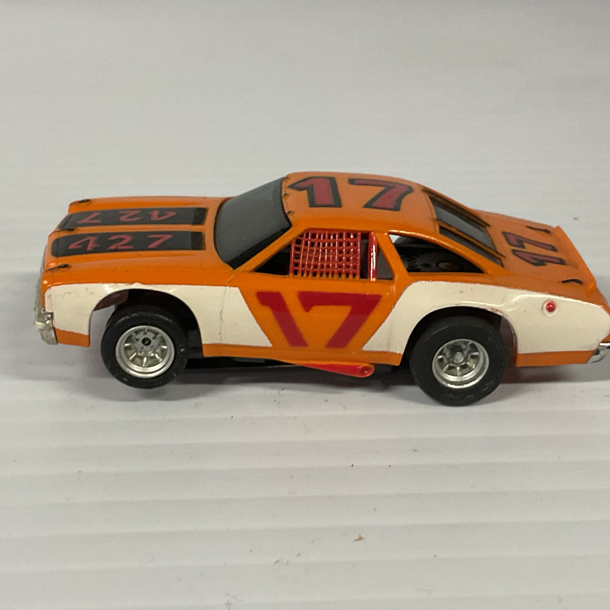 Aurora AFX magnatraction lighted Chevelle Stocker orange/white #17  | 1929 | Aurora - AFX